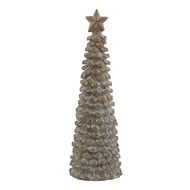 Medium Beige Cedar Tree With Star - Thumb 1