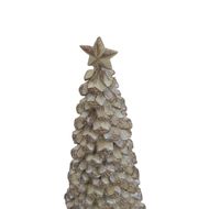 Small Beige Cedar Tree With Star - Thumb 2