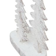 Small Three Snowy Pine Tree Sculpture - Thumb 2