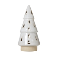 Medium White Ceramic Cut-Out Tree With LED Lights - Thumb 1