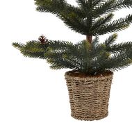 Medium Spruce Tree With Wicker Basket - Thumb 2
