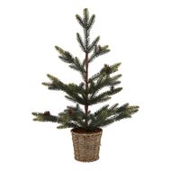 Medium Spruce Tree With Wicker Basket - Thumb 1