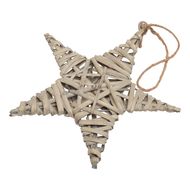 The Noel Collection Medium Wicker Star Decoration - Thumb 2