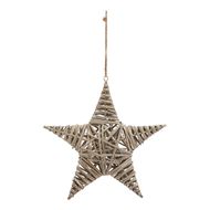 The Noel Collection Large Wicker Star Decoration - Thumb 1