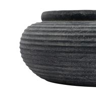 Amalfi Grey Round Ribbed Planter - Thumb 3