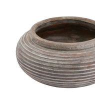 Siena Brown Round Ribbed Planter - Thumb 2