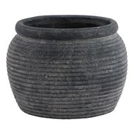 Amalfi Grey  Rimmed Large Plant Pot - Thumb 1