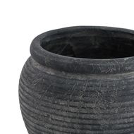 Amalfi Grey  Rimmed Plant Pot - Thumb 2