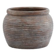 Siena Brown  Diameter Rimmed Plant Pot - Thumb 1