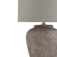 Siena Brown Table Lamp With Linen Shade - Thumb 2