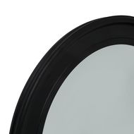 Black Wood Round Framed Mirror - Thumb 2
