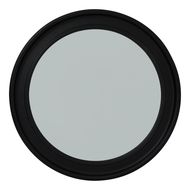 Black Wood Round Framed Mirror - Thumb 1