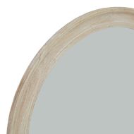 Washed Wood Round Framed Large Mirror - Thumb 2