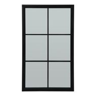 Black Wood Large Window Mirror - Thumb 1