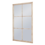 Washed Wood Large Window Mirror - Thumb 2