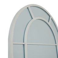 White Large Arched Window Mirror - Thumb 2