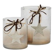Coffee Ombre Collection Large Candle Holder Votive With Star - Thumb 4