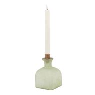 Smoked Sage and Aged Brass Candle Holder Vase - Thumb 1