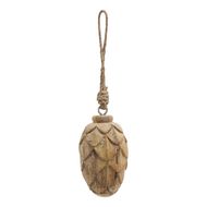 Natural Small Wooden Pine Cone Bauble - Thumb 1