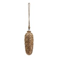 Natural Large Wooden Pine Cone Bauble - Thumb 1