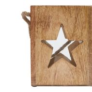 Natural Wooden Large Star Tealight Candle Holder - Thumb 3