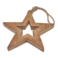 Natural Wooden Hanging Star - Thumb 3