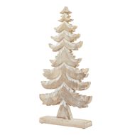 White Wash Collection Wooden Large Tiered Tree Decoration - Thumb 1