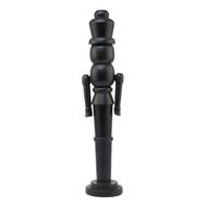 Minimalist Black Wooden Large Nutcracker Decoration - Thumb 1