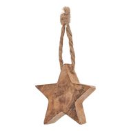 Pack Of 90 Wooden Star Hanging Decorations - Thumb 3