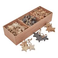 Pack Of 90 Wooden Star Hanging Decorations - Thumb 1