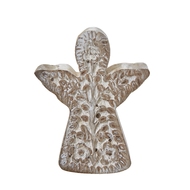 White Wash Collection Patterned Angel Decoration - Thumb 3