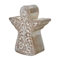 White Wash Collection Patterned Angel Decoration - Thumb 1