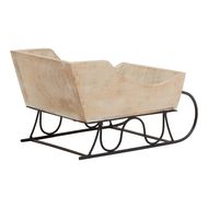 White Wash Collection Wooden Decorative Sleigh - Thumb 2