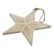 White Wash Collection Hanging Star Decoration - Thumb 3