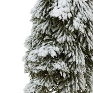Medium Snowy Cedar Tree On Wood Block - Thumb 2