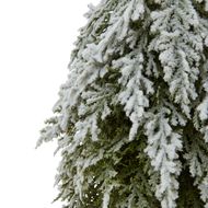 Small Snowy Fir Tree On Tall Wood Log - Thumb 3