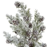 Small Snowy Fir Tree With Pincecones In Wood Log - Thumb 2