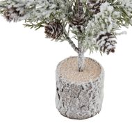 Small Snowy Fir Tree With Pincecones In Wood Log - Thumb 3