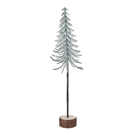 Medium Snowy Spindle Tree In Wood Log - Thumb 1