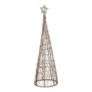 Large LED Wicker Christmas Tree With Star - Thumb 1