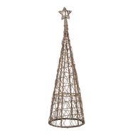LED Wicker Christmas Tree With Star - Thumb 4