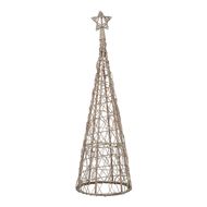 LED Wicker Christmas Tree With Star - Thumb 1