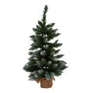 Large Snowy Conifer Tree In Hessian Wrap - Thumb 1
