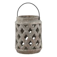 Siena Brown Large Lattice Lantern - Thumb 1