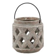 Siena Brown Lattice Lantern - Thumb 1