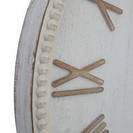 Large Rustic White Clock With Beaded Frame - Thumb 3