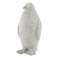 Medium Grey Stone Effect Penguin Statue - Thumb 1