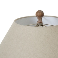 Saturn Table Lamp With Linen Shade - Thumb 2