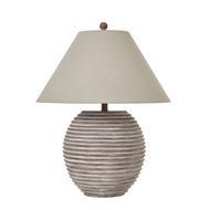 Saturn Table Lamp With Linen Shade - Thumb 1