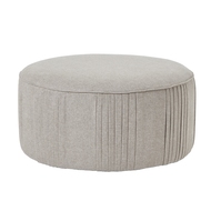 Lily Swivel Ottoman In Oatmeal Twill - Thumb 1